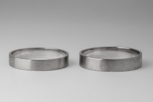 LYDA WEDDING RINGS WHITE GOLD FINE MATTE FINISH