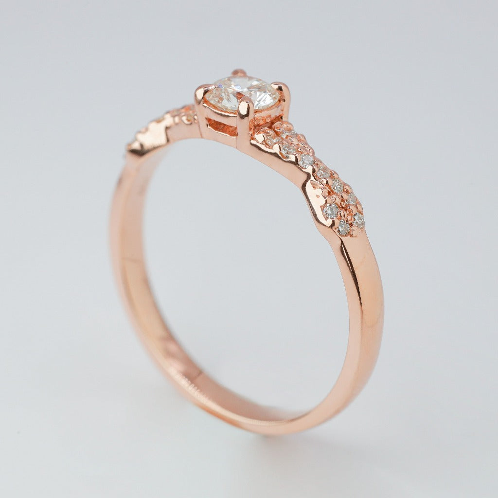 .30ct - center, genuine diamond .005ct - 10pcs each side(20pcs in tota