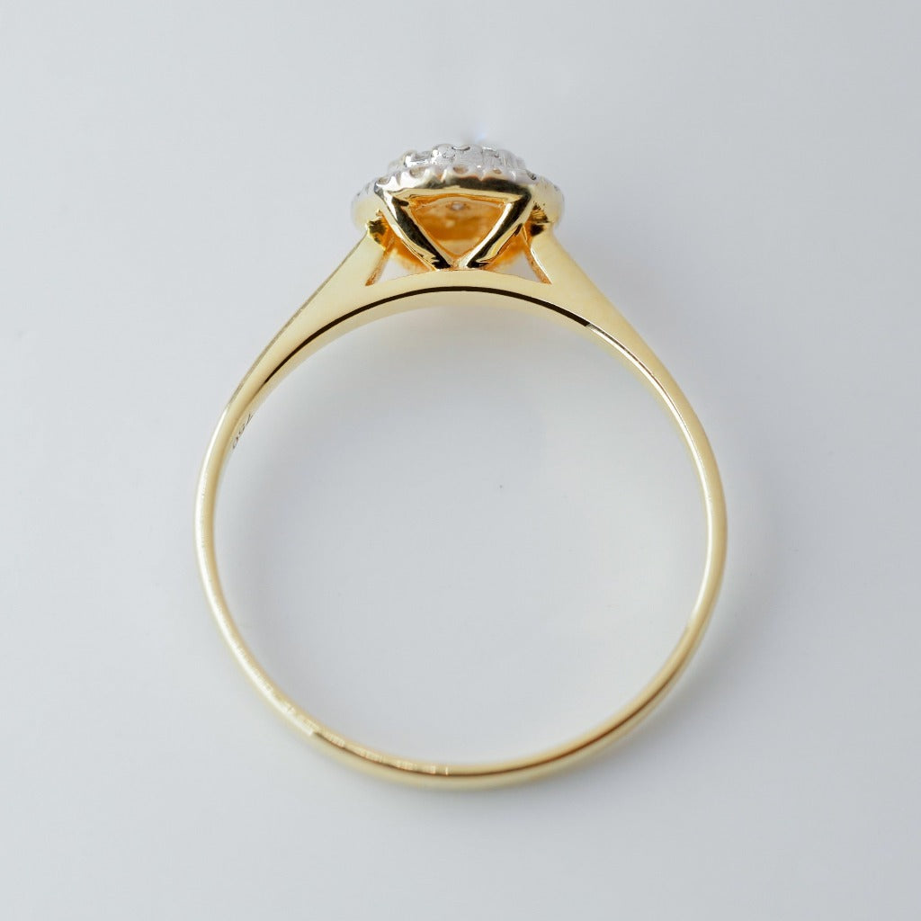 .01ct- 7pcs, illusion setting .005ct- 16pcs