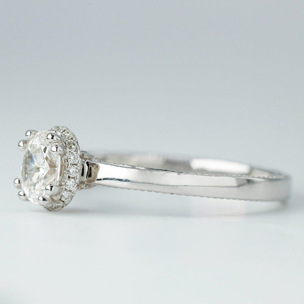 .50ct- center, oval cut .005ct- 23pcs, round cut