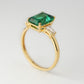 3ct- center, emerald cut, emerald gemstone .25ct – tapered baguette