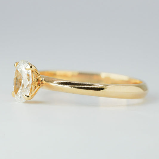 .50ct- oval cut Ring band: knife edge
