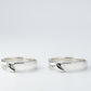 Groom: Plain with twisted  Bride: .02ct- center .005ct- 8pcs